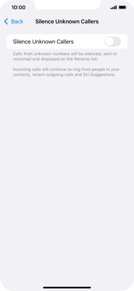 Press the indicator next to 