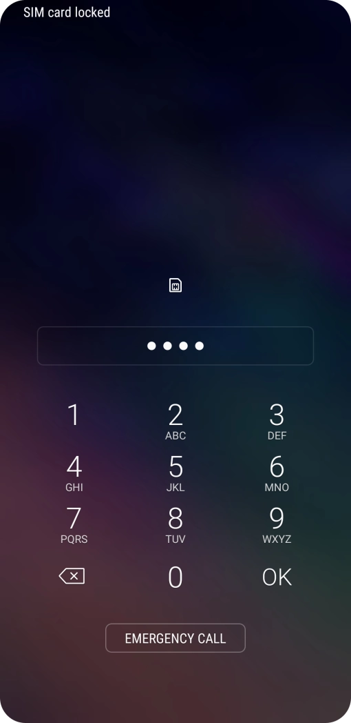 If you're asked to key in your PIN, do so and press OK. The default PIN is 1111.