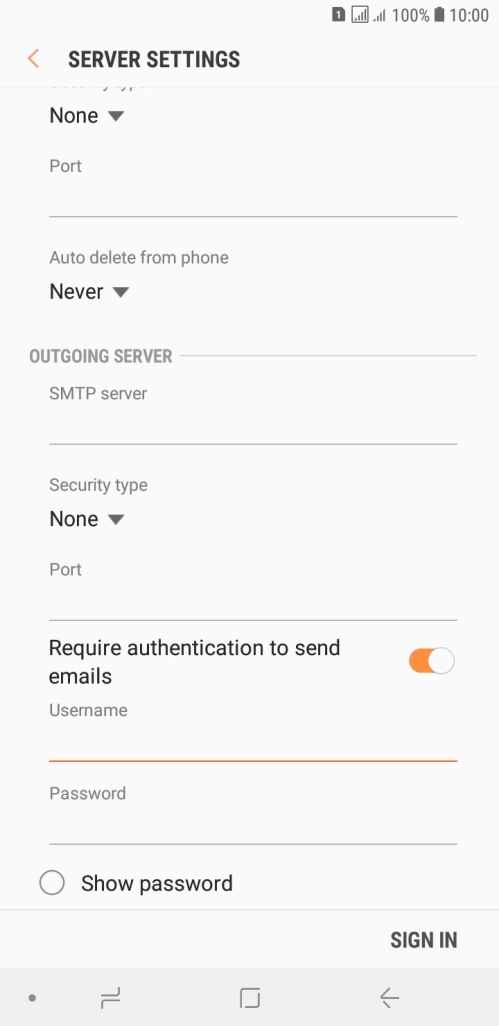 Press the field below 
