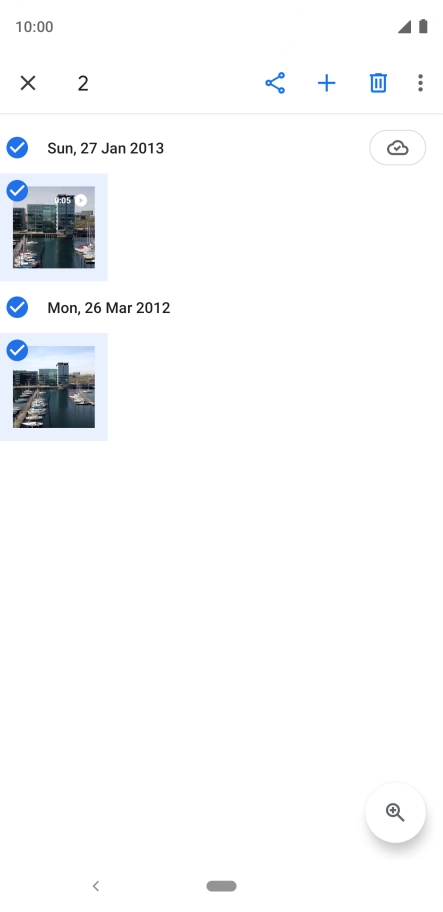 Press the share icon.