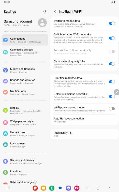 Press the indicator next to 