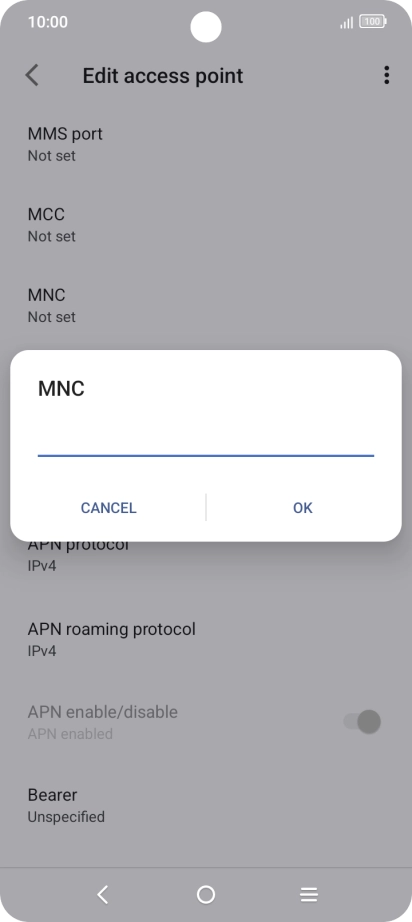 Key in 33 and press OK.