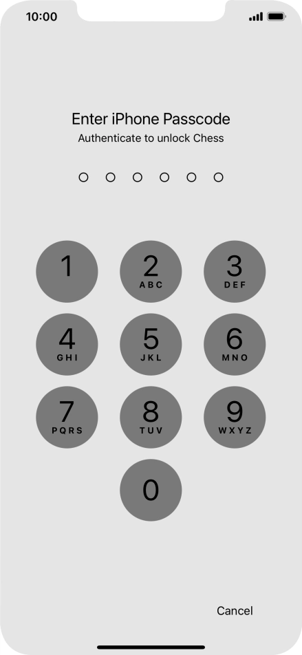 Use the phone lock code you created. The app is now no longer locked.