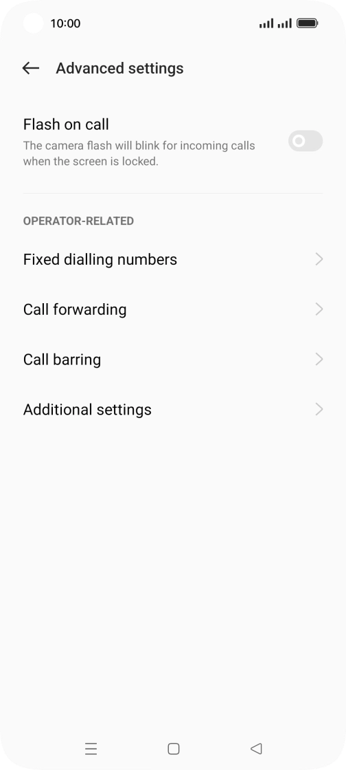 Press Additional settings.