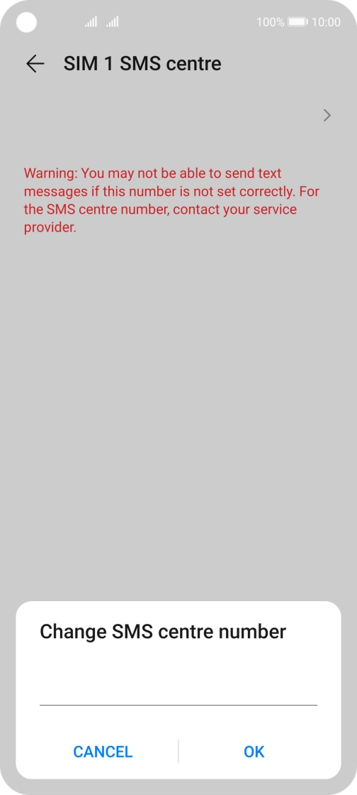 Key in +447958879879 and press OK.