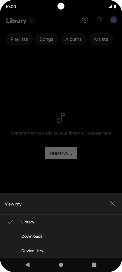 Press the required category and go to the required audio file.