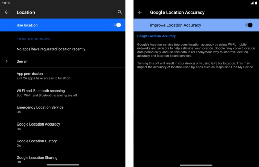If you press the indicator next to 