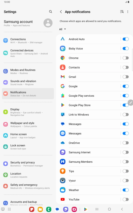 Press the drop down list.