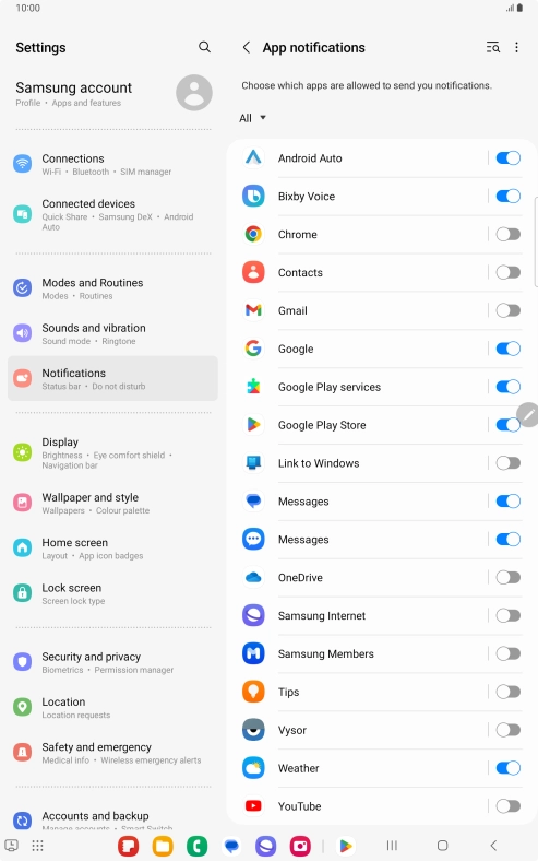 Press the drop down list.