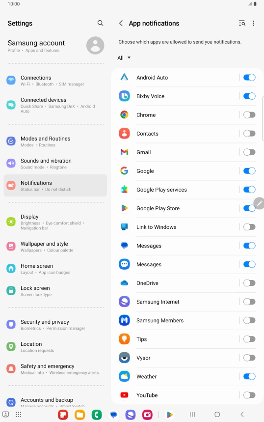 Press the drop down list.