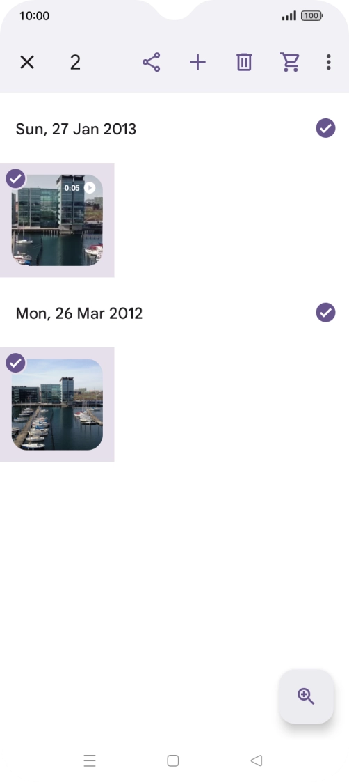 Press the share icon.