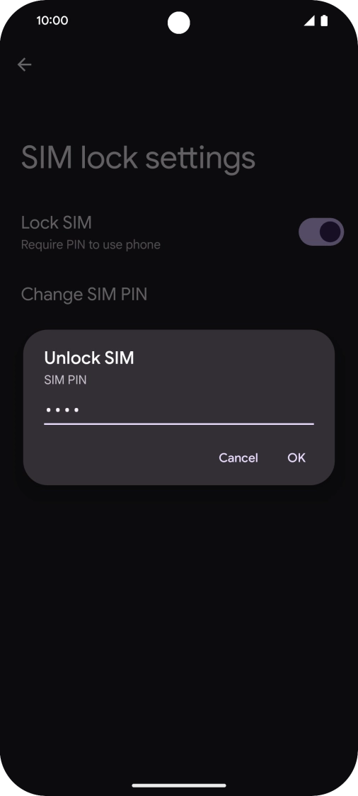 Key in your PIN and press OK. The default PIN is 1111.