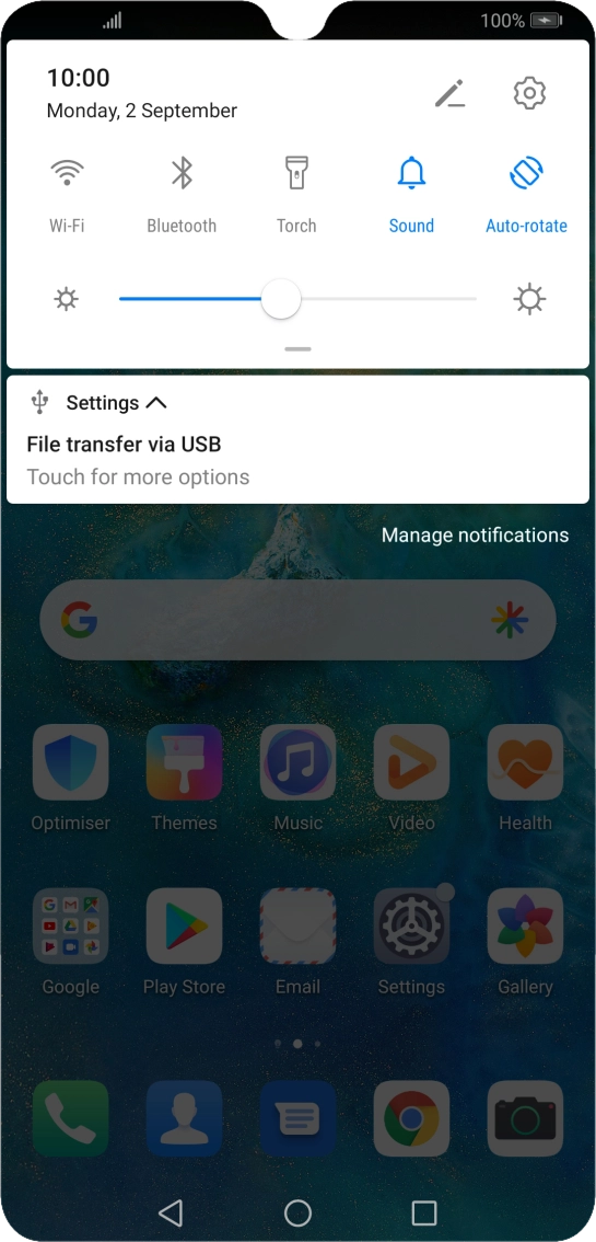 Press Touch for more options.
