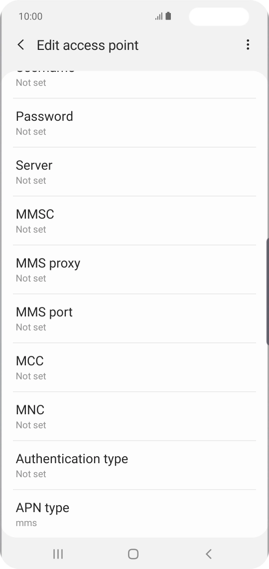 Press the menu icon.