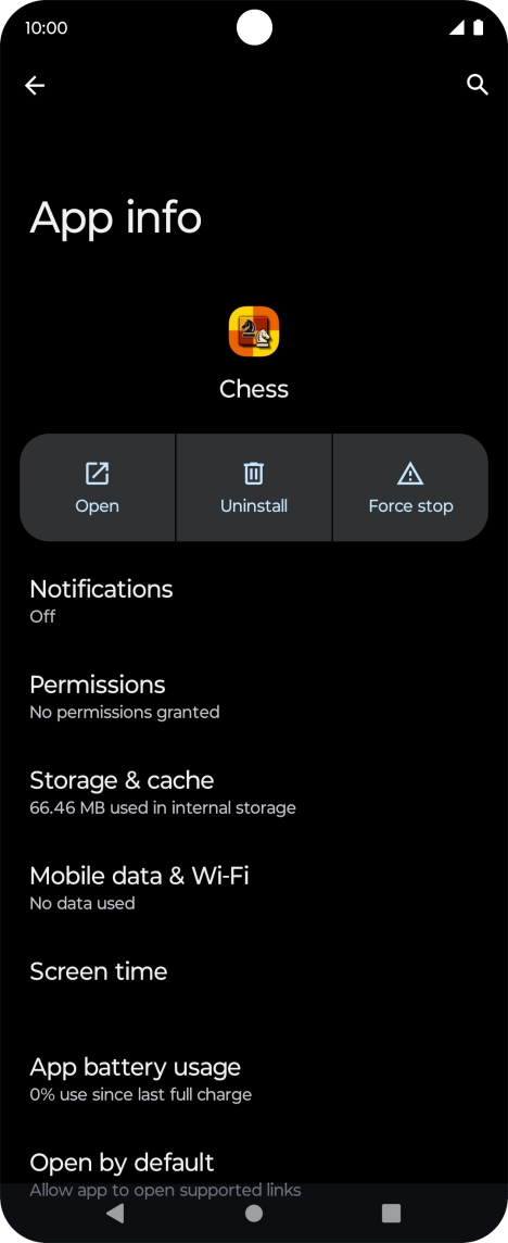 Press Storage & cache.