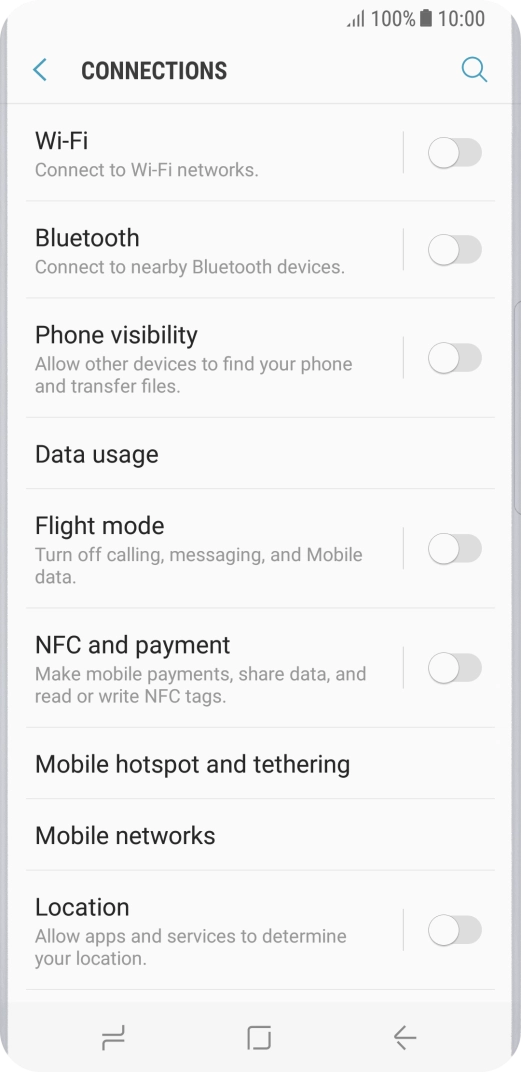 Press Mobile networks.