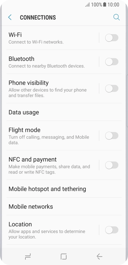 Press Mobile networks.