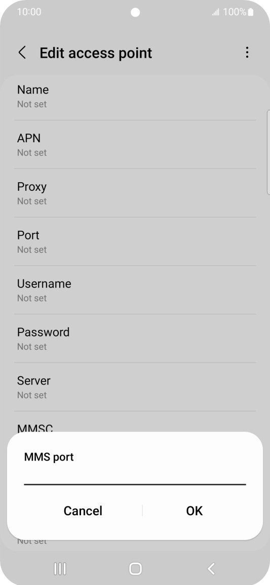 Key in 8080 and press OK.