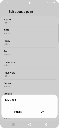 Key in 8080 and press OK.