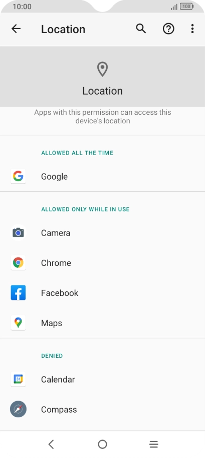 Press the required app.