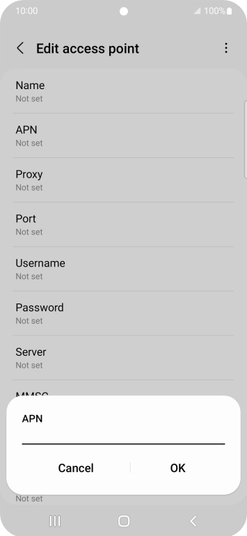 Key in everywhere and press OK.