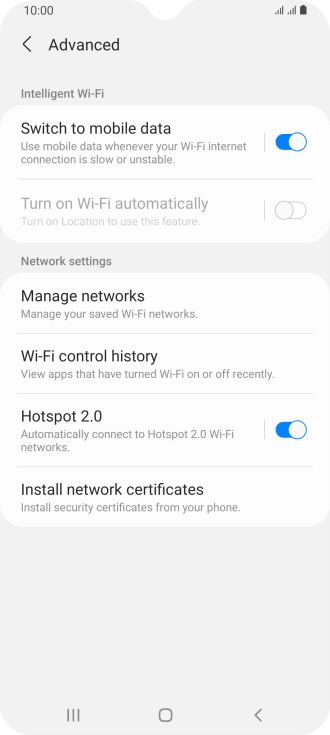 Press the indicator next to 