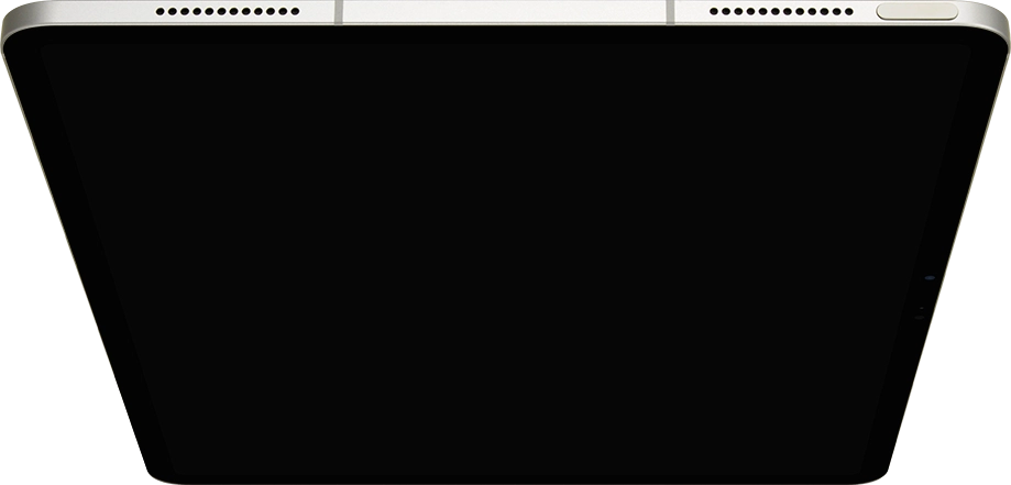 Press and hold the Top key until your tablet is turned on.