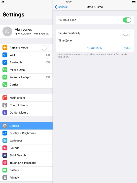 Press the indicator next to 