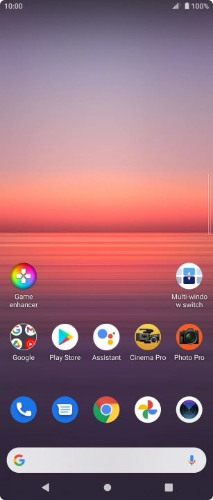Slide two fingers downwards starting from the top of the screen.