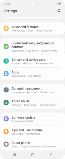 Press Software update.