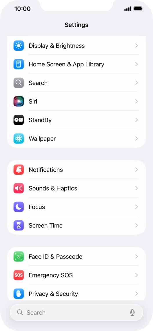 Press Screen Time and optionally select the required member of your family group.