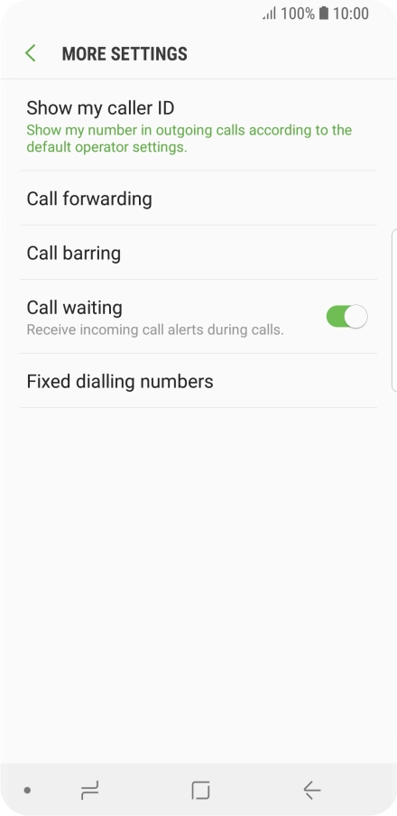 Press the indicator next to 