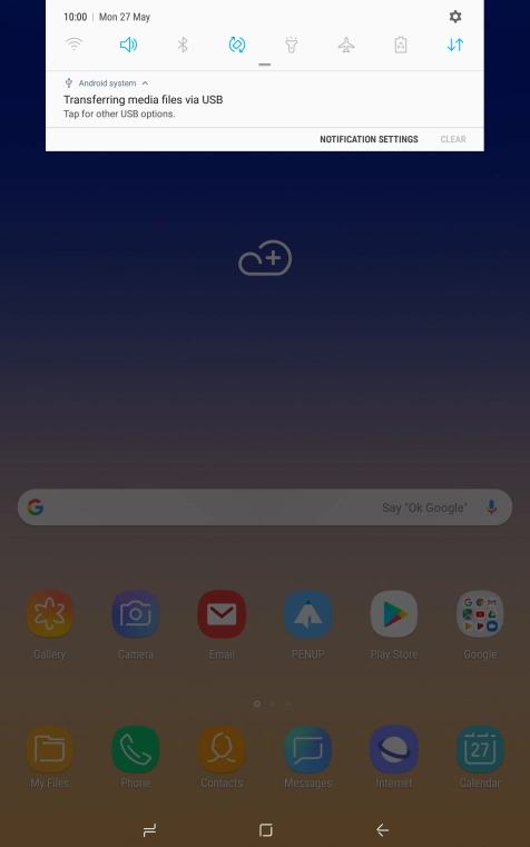 Press Tap for other USB options..