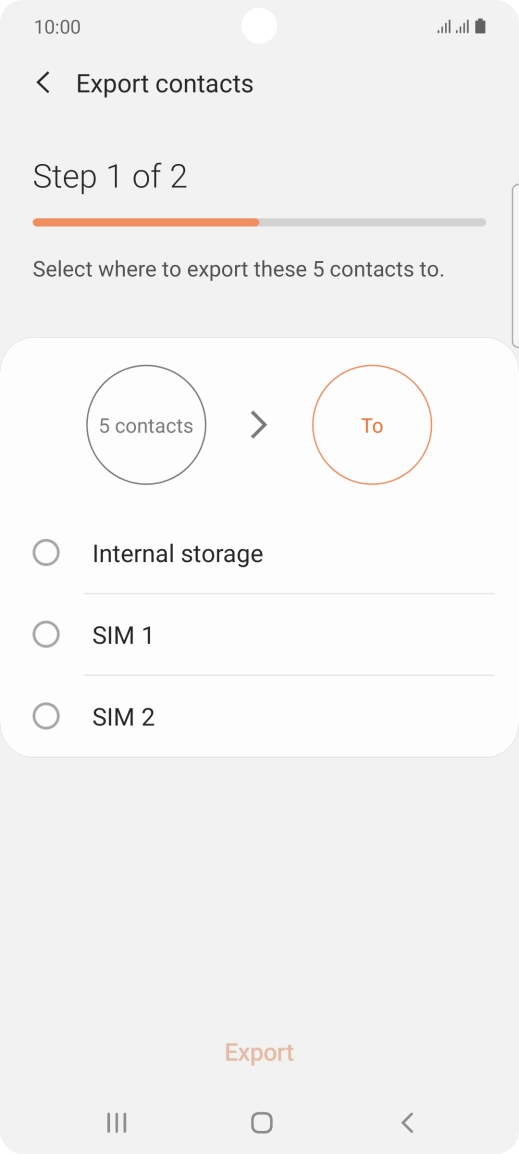 Press the required SIM.