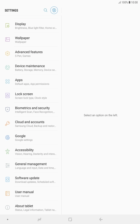 Press Cloud and accounts.