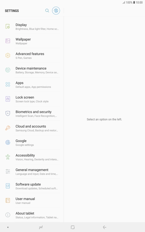 Press Cloud and accounts.