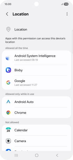 Press the required app.