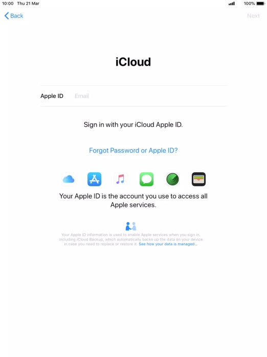 Press the field next to 