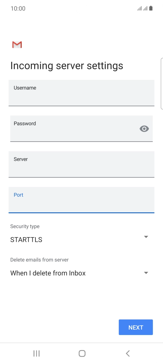 Press the drop down list below 
