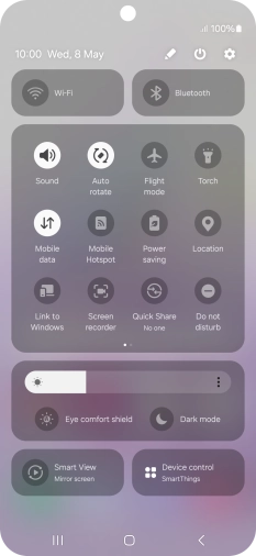 Press the settings icon.