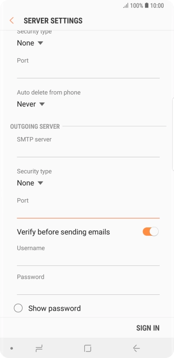 Press the indicator next to 