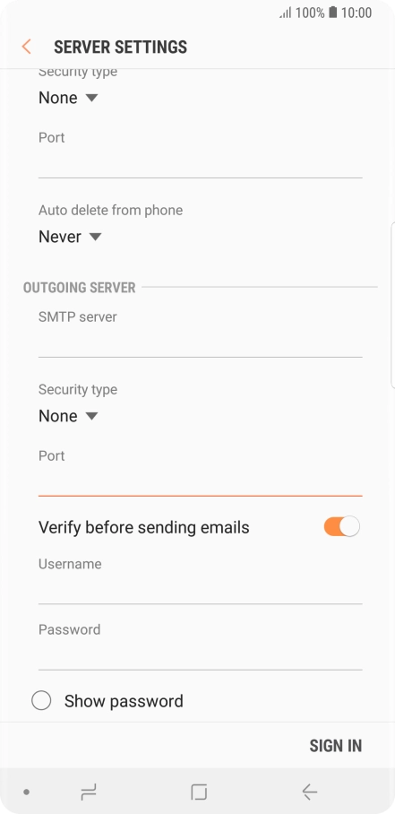 Press the indicator next to 