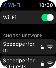 Press the required Wi-Fi network.