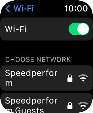 Press the required Wi-Fi network.