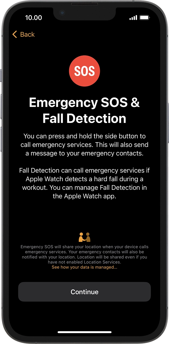 On your phone: Press Continue.