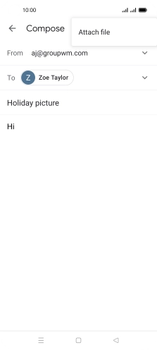 Press Attach file and go to the required folder.