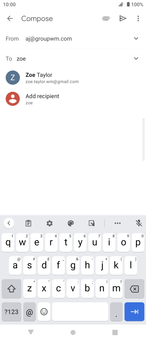 Press the required contact.