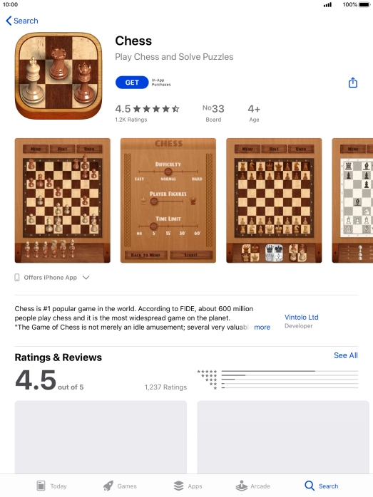 Press GET and follow the instructions on the screen to install the app.
