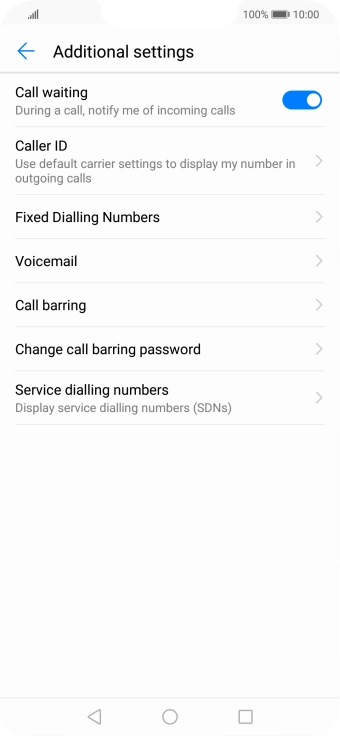 Press Fixed Dialling Numbers.