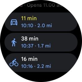 Press the required mode of transportation.